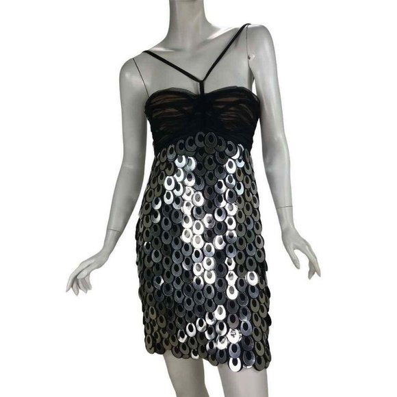 2007 Versace silver paillette dress as seen on Halle - Picture 3 of 6